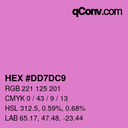 カラーコード: HEX #DD7DC9 | qconv.com