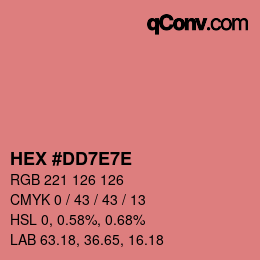 Color code: HEX #DD7E7E | qconv.com