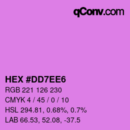 カラーコード: HEX #DD7EE6 | qconv.com