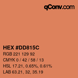 Color code: HEX #DD815C | qconv.com