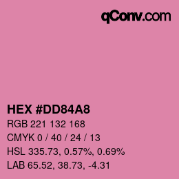 Color code: HEX #DD84A8 | qconv.com