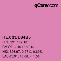 カラーコード: HEX #DD84B5 | qconv.com