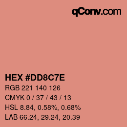 Color code: HEX #DD8C7E | qconv.com