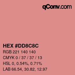 Color code: HEX #DD8C8C | qconv.com