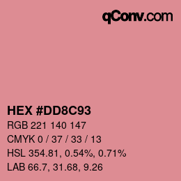Color code: HEX #DD8C93 | qconv.com