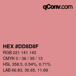 Color code: HEX #DD8D8F | qconv.com