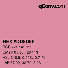 カラーコード: HEX #DD8D9F | qconv.com