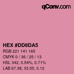 カラーコード: HEX #DD8DA5 | qconv.com