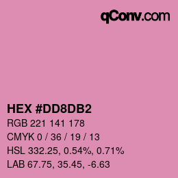 カラーコード: HEX #DD8DB2 | qconv.com