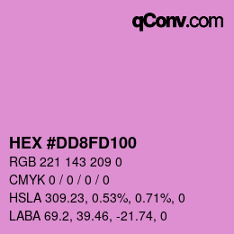 Color code: HEX #DD8FD100 | qconv.com