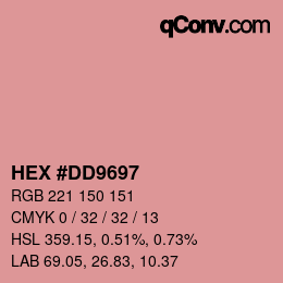 Farbcode: HEX #DD9697 | qconv.com