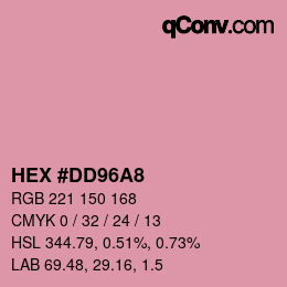 カラーコード: HEX #DD96A8 | qconv.com