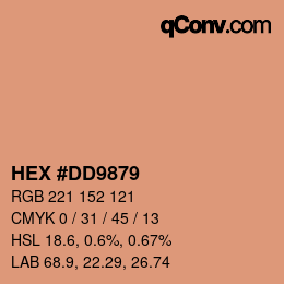 Color code: HEX #DD9879 | qconv.com