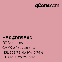 カラーコード: HEX #DD9BA3 | qconv.com