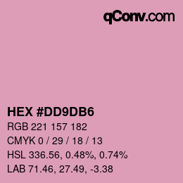 Color code: HEX #DD9DB6 | qconv.com