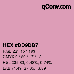 Color code: HEX #DD9DB7 | qconv.com