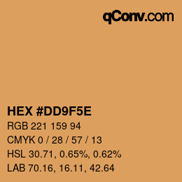 Código de color: HEX #DD9F5E | qconv.com