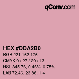 カラーコード: HEX #DDA2B0 | qconv.com