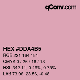 カラーコード: HEX #DDA4B5 | qconv.com
