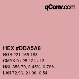 Color code: HEX #DDA5A8 | qconv.com