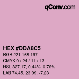 カラーコード: HEX #DDA8C5 | qconv.com