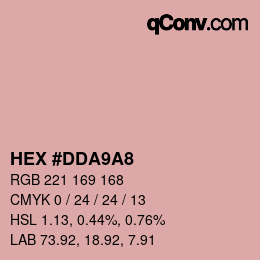 カラーコード: HEX #DDA9A8 | qconv.com