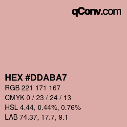 カラーコード: HEX #DDABA7 | qconv.com