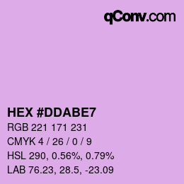 カラーコード: HEX #DDABE7 | qconv.com