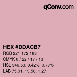 カラーコード: HEX #DDACB7 | qconv.com