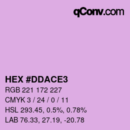 カラーコード: HEX #DDACE3 | qconv.com