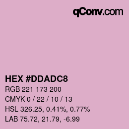 カラーコード: HEX #DDADC8 | qconv.com