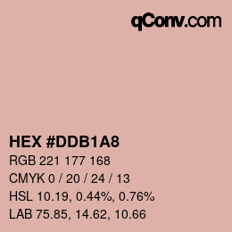 カラーコード: HEX #DDB1A8 | qconv.com