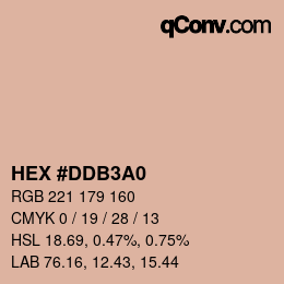 カラーコード: HEX #DDB3A0 | qconv.com
