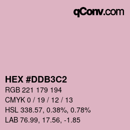 カラーコード: HEX #DDB3C2 | qconv.com