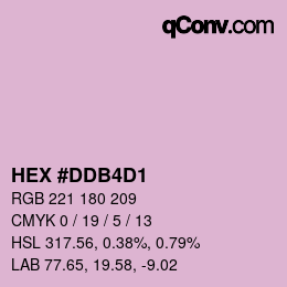 Color code: HEX #DDB4D1 | qconv.com