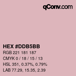 カラーコード: HEX #DDB5BB | qconv.com