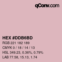 Color code: HEX #DDB6BD | qconv.com