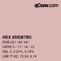 Color code: HEX #DDB7B5 | qconv.com