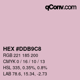 Color code: HEX #DDB9C8 | qconv.com