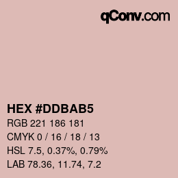 カラーコード: HEX #DDBAB5 | qconv.com
