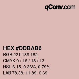 カラーコード: HEX #DDBAB6 | qconv.com