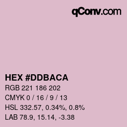 カラーコード: HEX #DDBACA | qconv.com