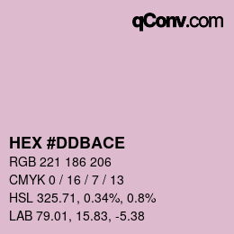 Color code: HEX #DDBACE | qconv.com