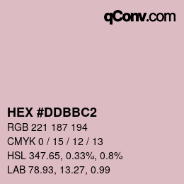 Código de color: HEX #DDBBC2 | qconv.com