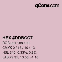 Color code: HEX #DDBCC7 | qconv.com