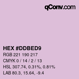 カラーコード: HEX #DDBED9 | qconv.com