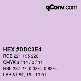 Color code: HEX #DDC3E4 | qconv.com