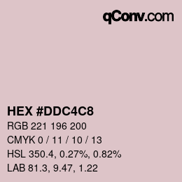 Color code: HEX #DDC4C8 | qconv.com