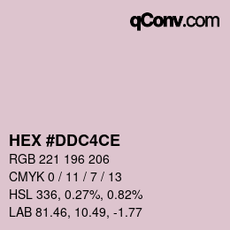 カラーコード: HEX #DDC4CE | qconv.com