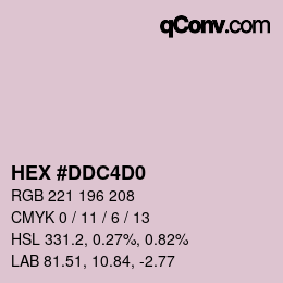 Color code: HEX #DDC4D0 | qconv.com